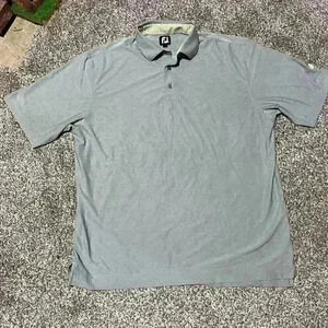 Foot Joy FJ Performance Golf Polo Mens XL Green Avalon Country Club -note